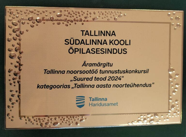 Tunnustus õpilasesindusele