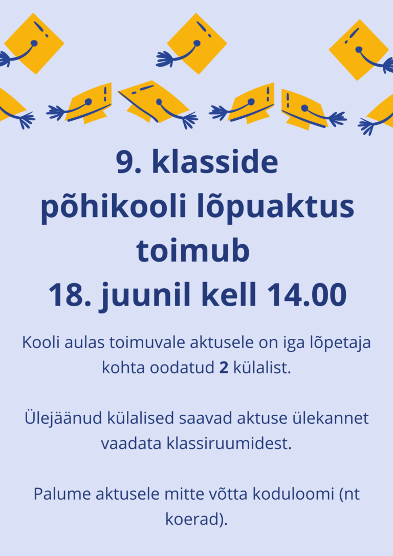 2024/2025. õppeaasta põhikooli lõpuaktus